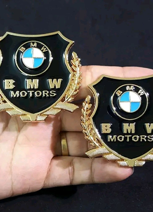 Авто значок BMW Motors 3D наклейка на автомобиль