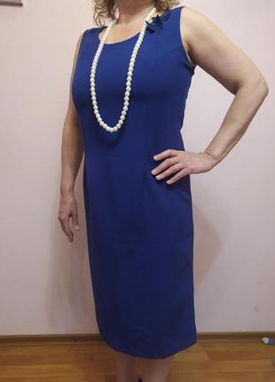 Платье - футляр синее , srilanka, 46р., новое с биркой.