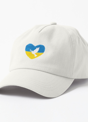 Кепка унисекс с патриотическим принтом голубь мира, мир украин...