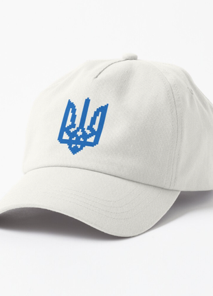 Кепка унисекс с патриотическим принтом пиксельный герб украины...