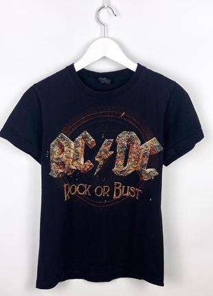 Ac/dc rock or bust вінтажна бутлег футболка рок rock