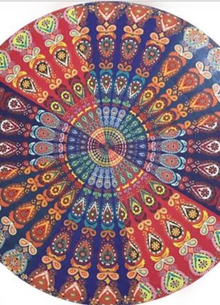 Парео круглое пляжный коврик яркие цвета