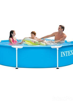 Каркасный круглый семейный бассейн (244 х 51 см) Intex 28205 с...