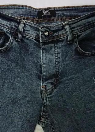 Мужские стильные зауженные джинсы zara