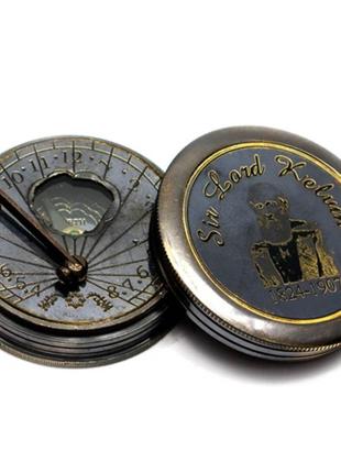 Часы солнечные с компасом (5х5х1,5 см)