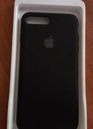 Силіконовий чехол silicone case full black для iphone 7 plus/8 pl