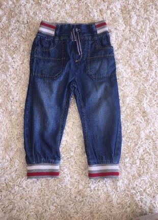 Летние джинсы baby boy на 18-24 мес. рост 92 см.