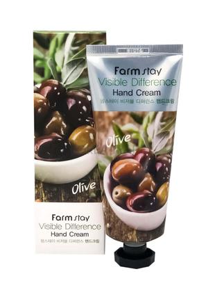 Крем для рук з оливою FarmStay Visible Difference Olive Hand C...