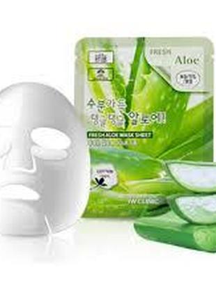 Тканинна маска для Чутливої шкіри обличчя Fresh Aloe Mask Shee...