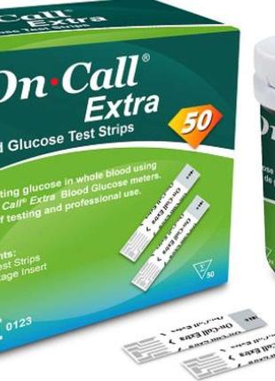 Тест полоски для глюкометра On call extra тест смужки 01/2024