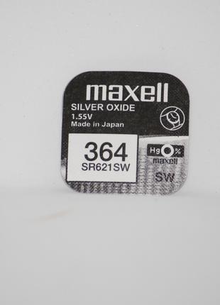 Батарейка для часов. Maxell SR621SW (364) 1.55v 23mAh 6.8x2.1m...