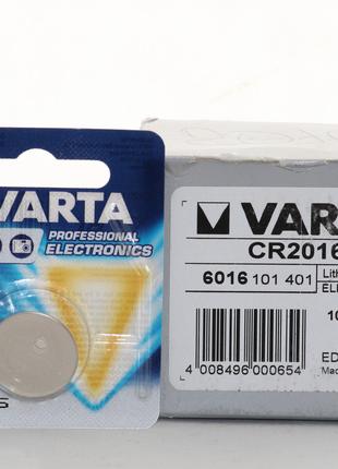 Батарейка для часов литиевая. Varta CR2016 3.0V 70mAh 20x1.6mm
