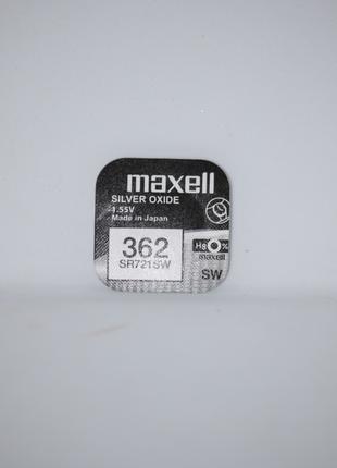 Батарейка для часов. Maxell SR721SW (362) 1.55v 25mAh 7,9x2.15...