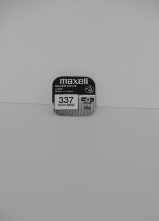 Батарейка для часов. Maxell SR416SW (337) 1.55V 8,3mAh 4.8x1,6...