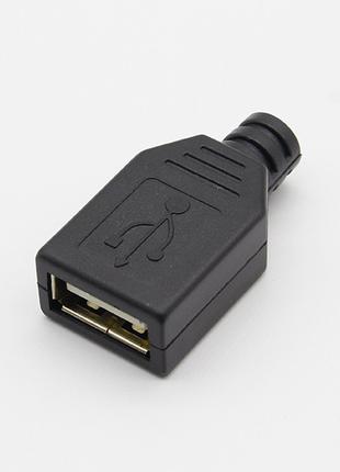 USB разъем штекер мама в разборном корпусе