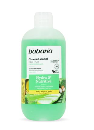Шампунь для увлажнения и питания волос Babaria hudra and nutri...