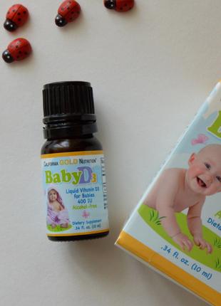 Вітамін Д 3 для немовлят та дітей (Vitamin D3) California Gold...