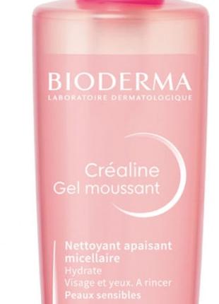 Очищающий гель для лица Bioderma Crealine gel moussant. 200 мл...
