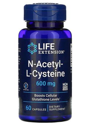 Life Extension, N-ацетил-L-цистеин, 600 мг, 60 капсул