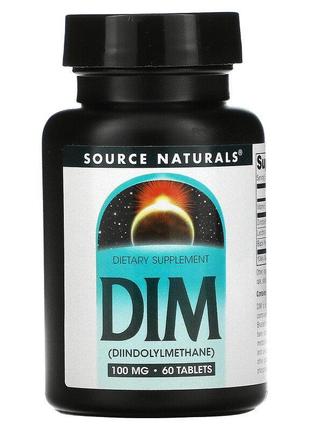 Source Naturals, DIM (дііндолілметан), 100 мг, 60 таблеток