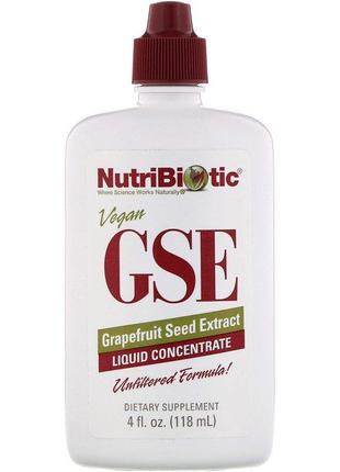 NutriBiotic, веганский экстракт семян грейпфрута GSE, жидкий к...