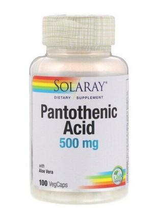 Витамин В5 Пантотеновая кислота Pantothenic Acid Solaray 500 м...