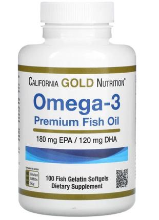 California Gold Nutrition, Омега-3, рыбий жир премиального кач...