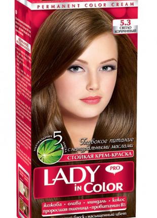 Lady in color краска для волос №5.3 Светло-коричневый
