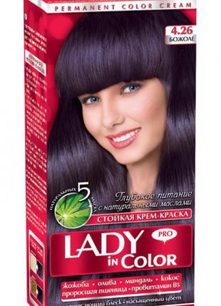 Lady in color фарба для волосся №4.26 Божоле