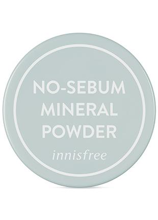 Innisfree No Sebum Mineral Powder Минеральная матирующая прозр...