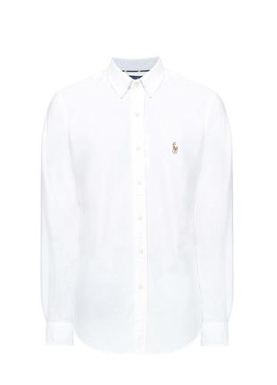 Мужская белая рубашка polo