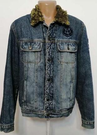 Куртка джинсовая clockhouse, m, утепленная, в отличном сост.
