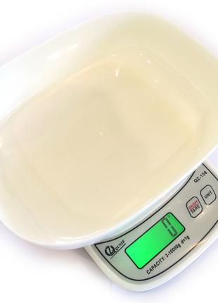 Весы кухонные QZ-158A до 10 кг с чашей