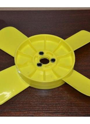 Крыльчатка вентилятора радиатора Ваз 4-х лопастная желтая Украина