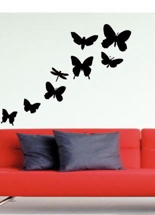 Виниловые наклейки " Бабочки " 50х50 см