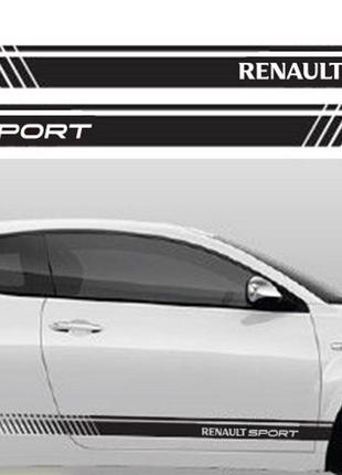 Виниловые наклейки на авто " Полосы Renault Sport " 10x160 см ...