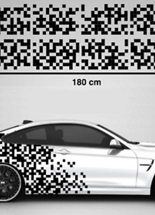 Виниловые наклейки на авто " Камуфляж пиксель " 60х100 см 2 листа