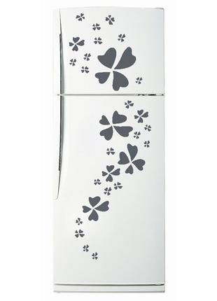 Виниловые наклейки " Цветы на холодильник " 50*50 см