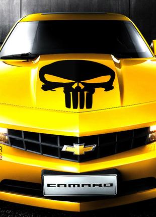 Виниловая наклейка на авто " Череп Punisher " 70х50 см