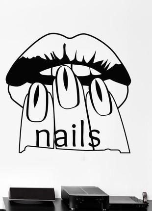 Виниловые наклейки " В салон красоты 012 Nails " 48х50 см