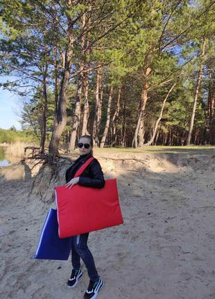 Пляжная сумка " Трансформер " красная