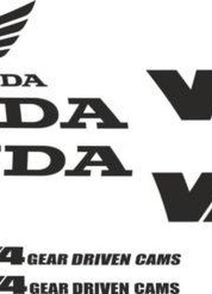 Виниловые наклейки на мот " VFR Honda V4 " 29х55 см