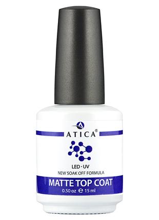 Матовое закрепляющее покрытие (топ) для гель-лака Atica - Matt...