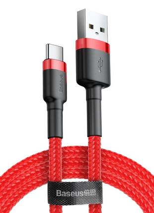 USB кабель разъем USB на Type-C BASEUS cafule |2m, 2A|. Red