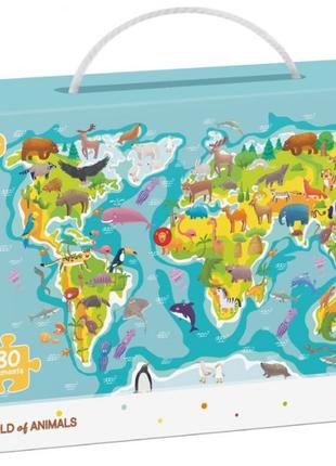Пазл обсерваційний Мапа Світу Тваринки