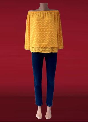 Брендовая ярко-желтая блузка "tu". размер uk18/eur 46.
