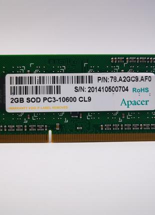 Оперативная память для ноутбука SODIMM Apacer DDR3 2Gb 1333MHz...