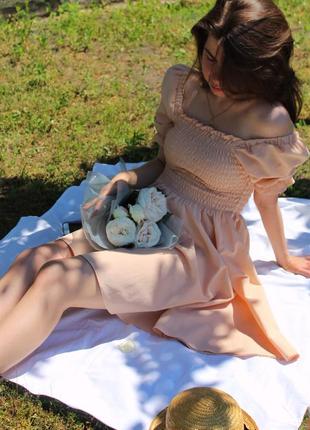 Сукня льон віскоза guseva wear крем брюле🍨