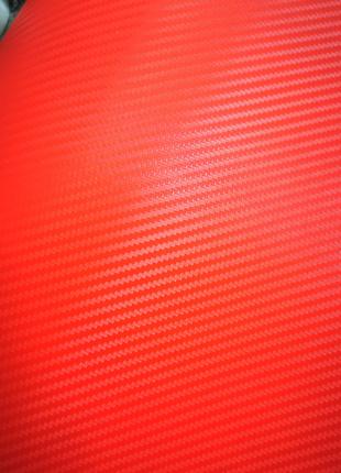 Пленка под Карбон красный 3D с микроканалами. Ширина 1,52 м.