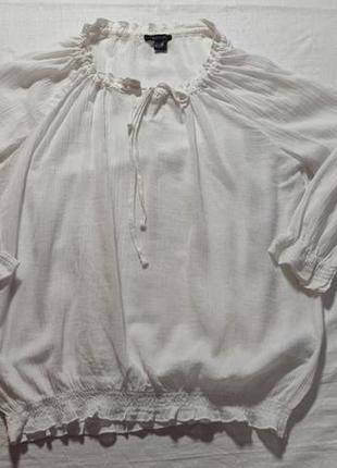 Жіноча однотонна легка блуза esmara, розмір xs(32/34), білий